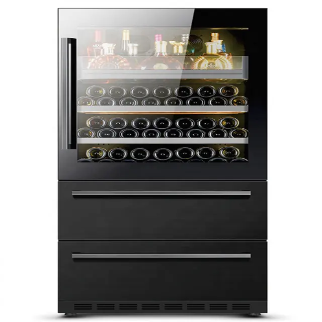 Oem Mini Bar Refrigerator Wine Cabinet With Fridge Built-in Wine Cabinet 50 Bottles Wine Coolers