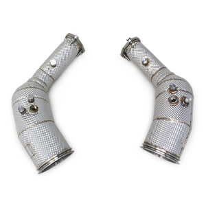 ท่อไอเสียสเตนเลสแบบมีขั้วปลายท่อที่มี opf/gpf ท่ออ่อนสำหรับ C8 RS7 Audi RS6 4.0T 2021-2022 - Product Image 1
