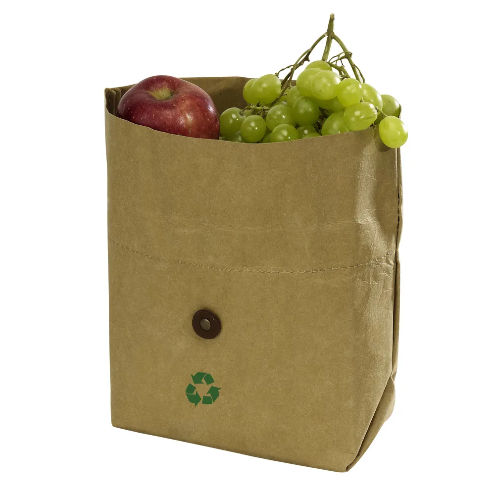 Nuovi sacchetti di carta kraft lavabili promozionali borsa termica isolata per il pranzo