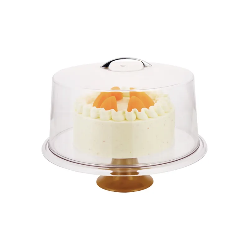 Couvercle de gâteau incassable couvercle de plaque dôme rond 12 pouces support de gâteau en plastique transparent alimentaire avec couvercle