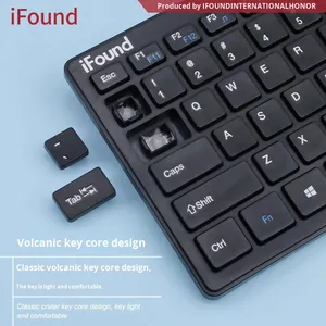 Juego de ratón y teclado portátil F8126 ligero y portátil, nuevo teclado pequeño con cable USB para ordenador portátil, oficina, uso doméstico