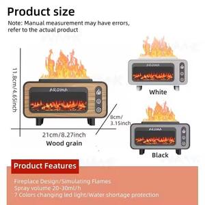 200 мл красочная Светодиодная лампа с эффектом сжигания угля камин аромамасло диффузор мини-увлажнитель эфирных масел Ce Rohs Usb - Product Image 6