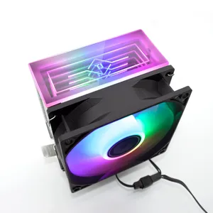 RGB-Lüfter und CPU-Kühler für Gaming 2 Kupfer-Kühlkörper rohre ARGB-Lüfter mit 3-poliger Stroms chnitt stelle für Intel-Prozessoren - Product Image 2