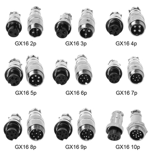 GX12 16 20 flanş montajı 3 delikli sabitleme havacılık konektörü tak ve soket 2/3/4/5/6/7/8/9/10/12/14pin dairesel konnektörler - Product Image 6