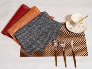 In Stock RTS <strong>pp</strong> Woven Placemats 5pcs Moq Hot Sell Solid Color Classical <strong>Table</strong> Placemat <strong>Custom</strong> Dia 38cm for Round <strong>Mat</strong> Decoration - Product Image 4