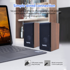 Caja de música de madera USB 2,0 Mini altavoces estéreo para el hogar y la Oficina conectividad WiFi para computadora de escritorio teléfono móvil y Subwoofer - Product Image 6