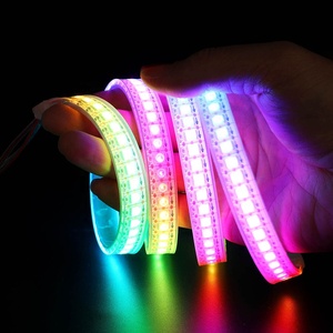 5V 12V 24V แอดเดรสพิกเซล RGB Ruban LED โปรแกรม WS2812 WS2812B RGBIC กลางแจ้งกันน้ํา Dream แอดเดรส LED Strip Light
