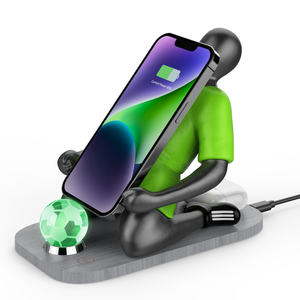 <strong>2</strong> <strong>in</strong> <strong>1</strong> 15W Fast Wireless Charger and Night Light Cell Phone Holder Multi-Function for IPhone/Samsung and for AirPods 9V/2A Input - Product Image 1