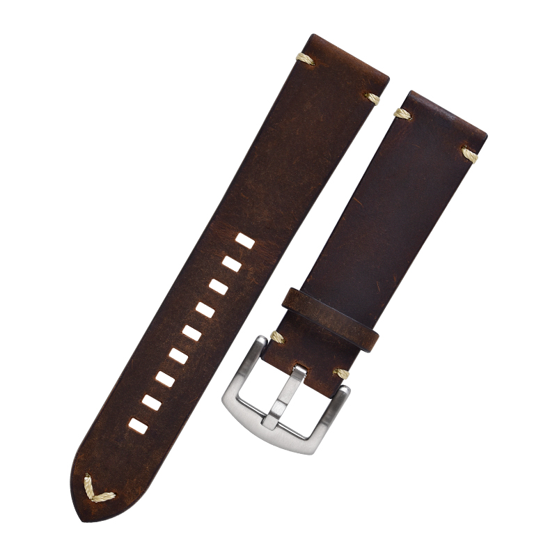 Ceinture en cuir marron foncé