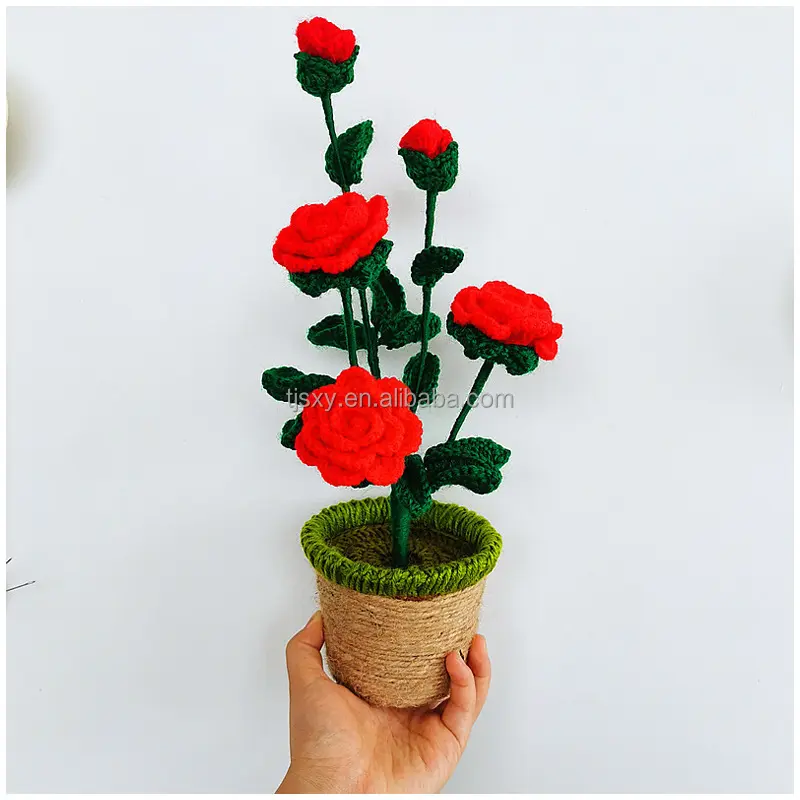 Bouquet de rosas caseiras tricotadas, tricotadas em crochê, flores, girassol, margarida, tulipa, presente do dia dos namorados