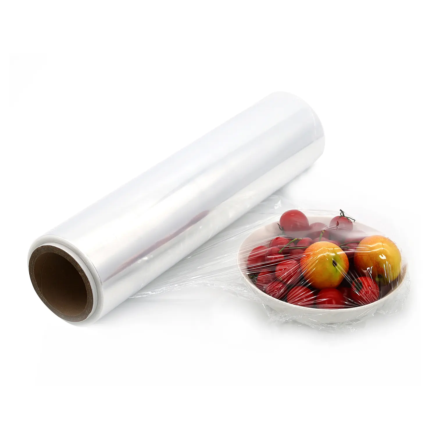 China soft plastic wrap PE cling transparent film for food grade