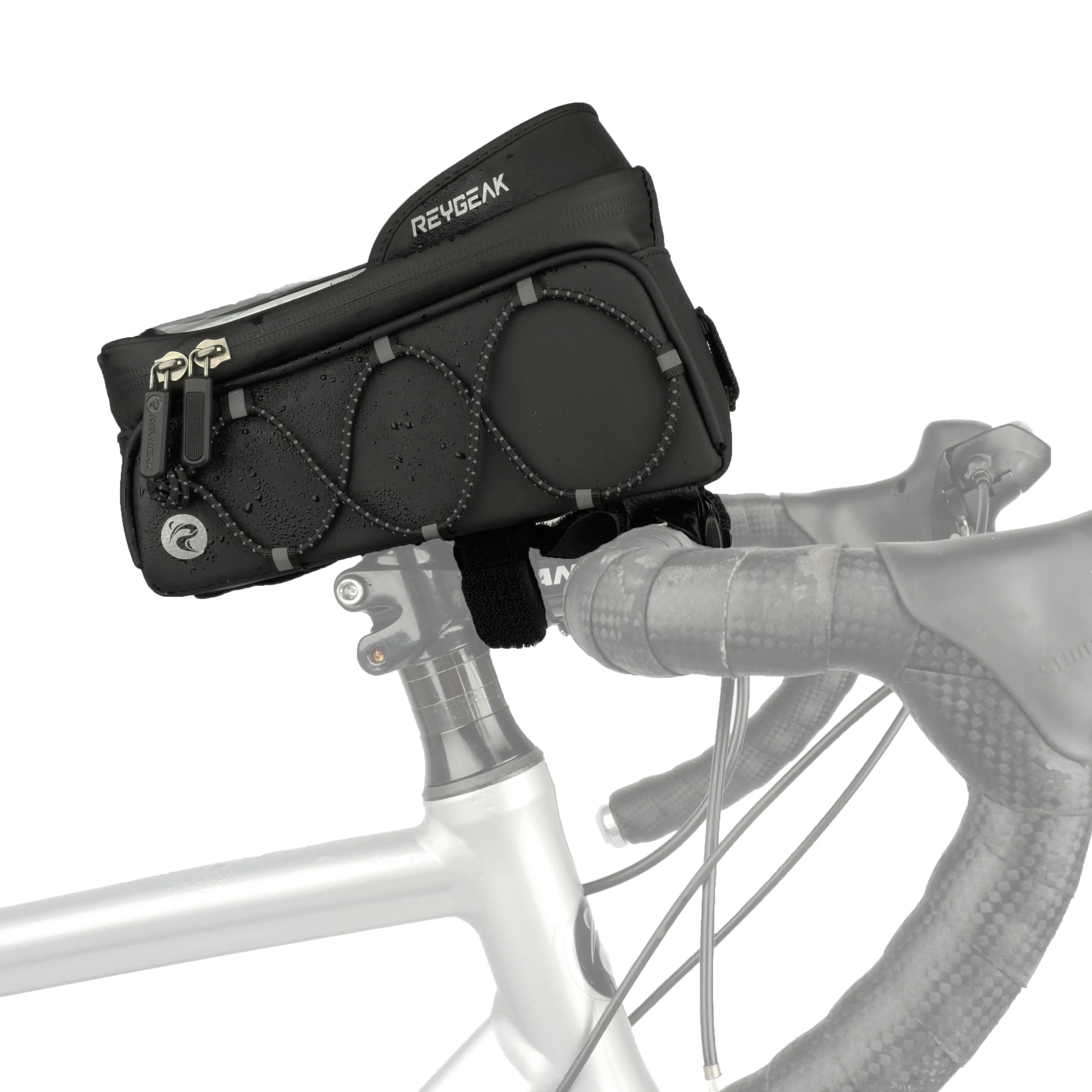 Reygeak venta al por mayor colgar bolsas de almacenamiento marco frontal impermeable bicicleta bolsa bicicleta manillar bolsa de almacenamiento