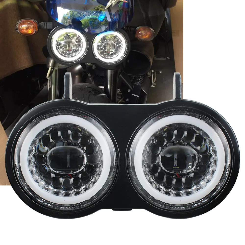 Farol de led duplo para motocicleta buell xb9s xb12s