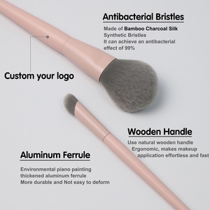 Chất Lượng Cao Vegan Sang Trọng Trang Điểm Bàn Chải 10Pcs Bàn Chải Mắt Bao Gồm Eyeshadow Bút Kẻ Mắt Lông Mày Bàn Chải Nhãn Hiệu Riêng Biểu Tượng Tùy Chỉnh - Product Image 3