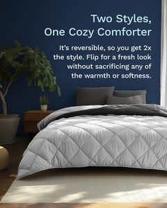 Tất cả các mùa Breathable Twin thêm dài cao cấp mềm sợi nhỏ xuống thay thế Reversible Quilted Comforter - Product Image 6