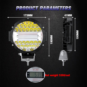 51w 7 Inch <strong>Led</strong> Headlight <strong>Led</strong> Fog Light With Blue and Red Flashing Motorcycle Headlight <strong>Led</strong> Light Offroad Work Light for Truck - Product Image 5