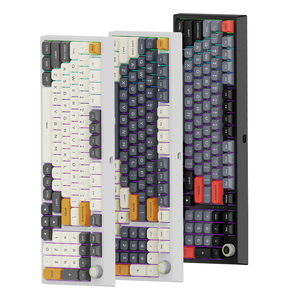 Teclas PBT Retro Multicolor AK98 Teclado con cable Conectividad USB Diseño de intercambio en caliente controlado por software mecánico para Win/MAC - Product Image 1