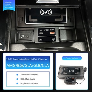 Wireless Fast <strong>Charger</strong> for Mercedes-Benz GLA/GLB/GLC/GLE Models Class B &amp; C Car Stereo Function with Mobile Phone Compatibility