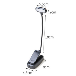 מיני <span class=keywords><strong>led</strong></span> ספר לילה שולחן אור מנורת הגנה מתכווננת קליפ-על שולחן מנורת שולחן מופעל גמיש מחקר שינה קריאה