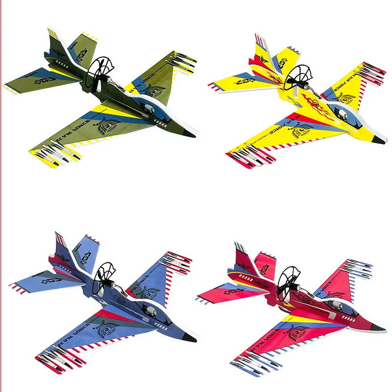 La migliore vendita di giocattoli volanti per esterni piccoli aeroplani modello di scienza lancio a mano in schiuma aliante aereo con la luce