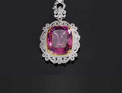 Dried rose pendant with Chopin chain
