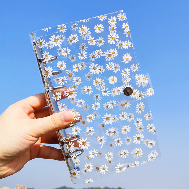 diarium バインダー A6 A7A6かわいいカワイイPVC6リングバインダーデイジー日記