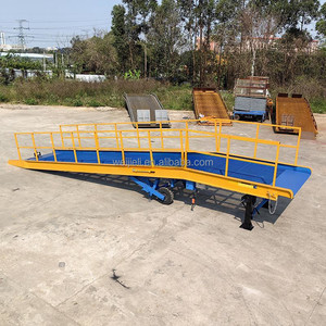 10 Tons Mobile Hydraulic <strong>Dock</strong> <strong>Leveler</strong> Garden Ramp Forklift <strong>Loading</strong> and <strong>Unloading</strong> Convenient Steel Grid Manufacturers - Product Image 3