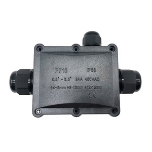 F713 OEM siyah IP68 su geçirmez bağlantı kutusu tel kablo Terminal bloğu 3 delik 3 yollu su geçirmez bağlantı kutusu - Product Image 1