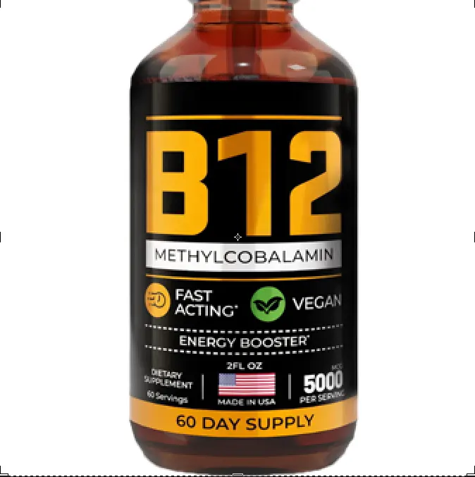 Hot Sale OEM Vitamin Methyl cobalamin B12 Subling ual Drops Flüssigkeit für Energy Booster Vitamin B12 Tropfen