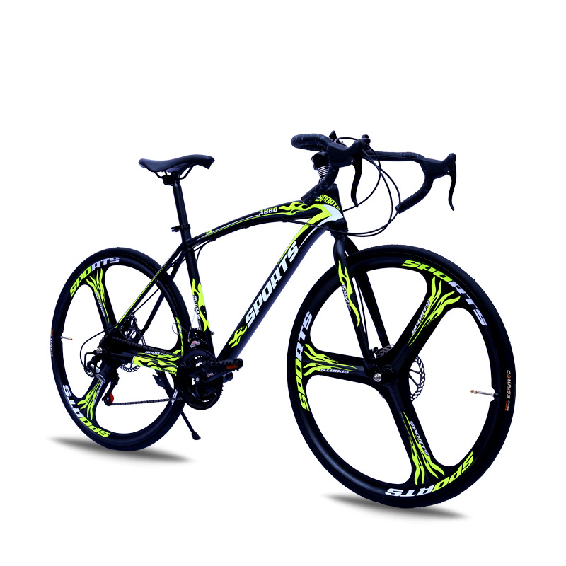 21 speed 700c3 knife integrated wheel black and green