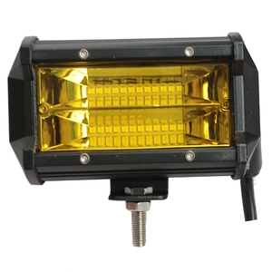 Süper parlak 5 inç 72W çift satırlar sarı 6000K beyaz nokta ışın <span class=keywords><strong>LED</strong></span> çalışma lambaları Bar sis lambası sürüş işık kamyon traktör ATV için