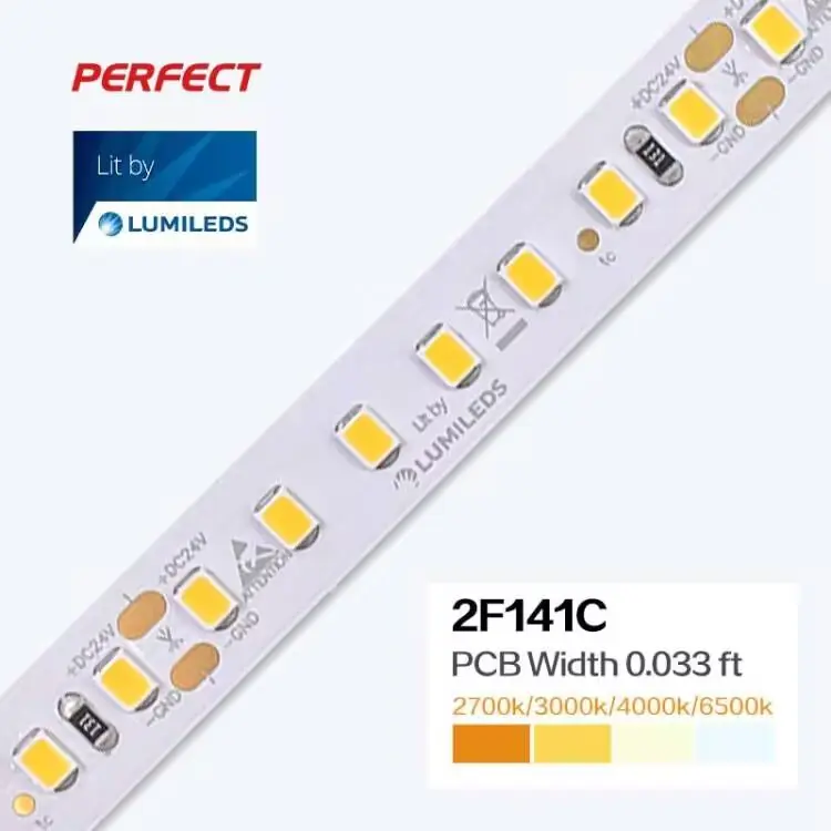 Alta LumiIeds DC24V 4/7/10/14W striscia LED luce 140Led/m SMD 2835 striscia LED flessibile