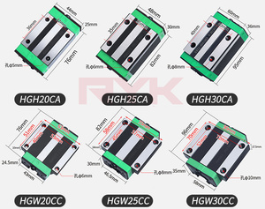 Piezas CNC HGH20CA, bloque de riel de guía lineal, componentes de rodamiento de núcleo de Material de acero para máquinas CNC - Product Image 4