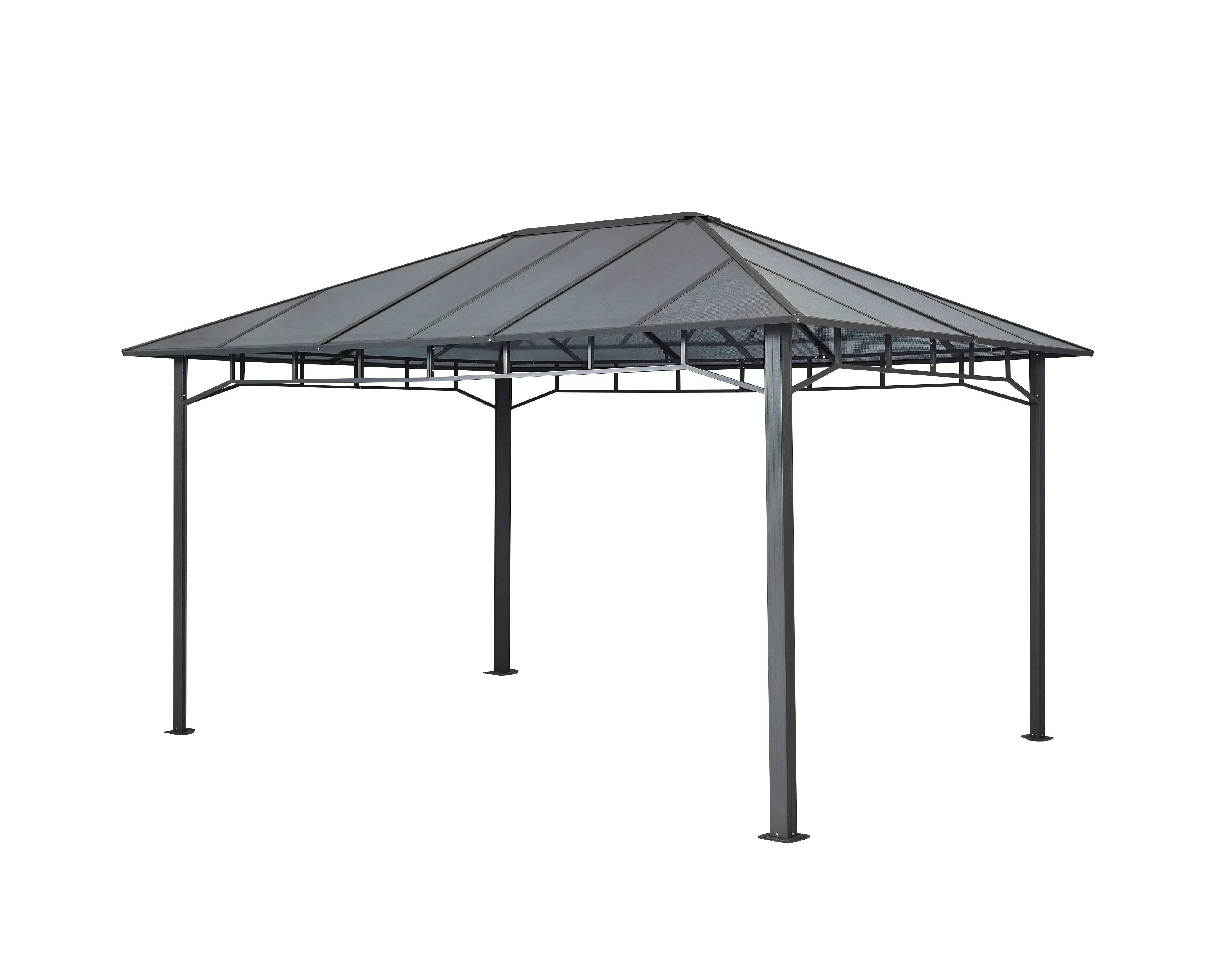 Tetto solido alluminio giardino esterno Patio grande 3*4m Hardtop tenda parasole partito struttura in metallo zincato gazebo personalizzati di lusso