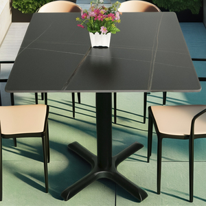 Đồ Nội Thất Ngoài Trời Vuông Carbon Thép Bàn Cà Phê Vườn <span class=keywords><strong>Patio</strong></span> Bảng Cho Trang Trại Bistro Bar Nhà Hàng Bàn Ăn - Product Image 3