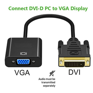 Adaptador DVI macho a VGA hembra de 1080P DVI-D 24 + 1 Adaptador de 25 pines a VGA Cable adaptador DVI a VGA para TV PS3 PS4 pantalla de PC