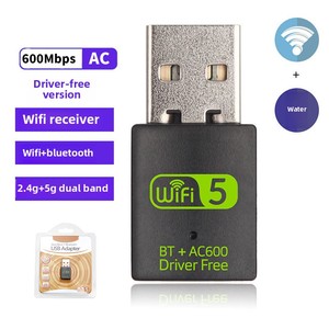 600m Dual Band Desktop <strong>Computer</strong> Wireless Card Driver-Free USB <strong>Network</strong> &amp; for Bluetooth <strong>Wifi</strong> Two-In-One External Products Stock