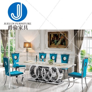 大理石顶级 8 座餐桌套 8 座玻璃桌 8 座方形餐桌 - Product Image 5