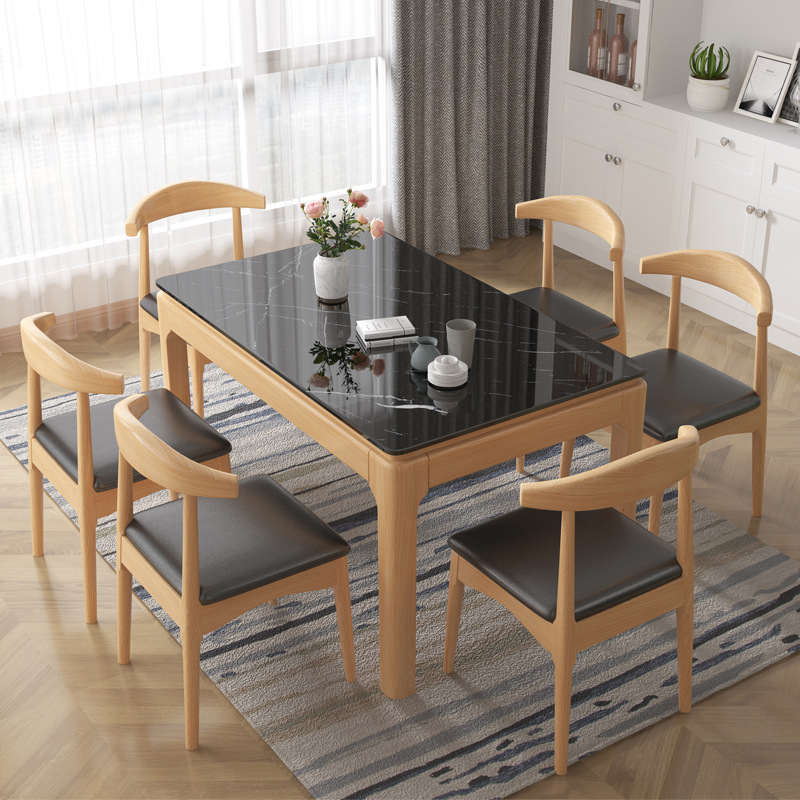Walnut Green 1.2M Marble Dining Table
