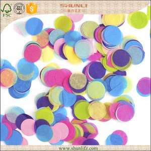 Çok renkli yuvarlak masa kağıt konfeti düğün doğum günü partileri dekorasyon - Product Image 5