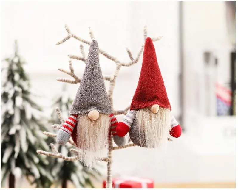 Fatti a mano Svedese Di Natale Santa Tomte Gnome Appeso Bambola Della Peluche