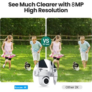 4K sistema di telecamere per la casa ad energia solare 8MP Wireless 2 Kit di telecamere con tracciamento automatico grandangolare uso esterno - Product Image 2