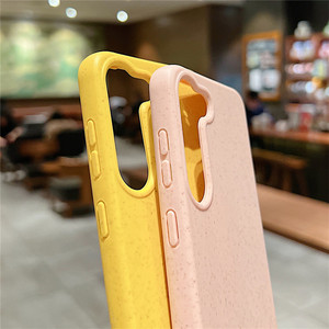 Môi trường rơm lúa mì trường hợp điện thoại cho Samsung S25 S24 S23 siêu S22 cộng với S21 FE A54 A34 A14 A13 5g phân hủy sinh học Bìa - Product Image 5