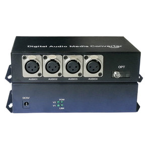 4-way unidirectional balanced audio fiber optic terminal box broadcast-grade XLR audio optical fiber terminal box - Product Image 6