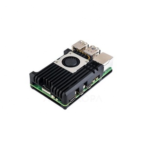 Caja de aleación de aluminio (H) para Raspberry Pi 5 con ventilador de temperatura controlada con pasta térmica, destornillador y llave hexagonal - Product Image 1