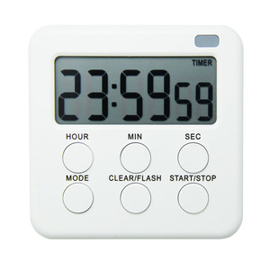 Multifunktions 24 Stunden Timer Countdown Erinnerung Weiß LCD Digital mit starkem Wecker Kleine Uhr Kunststoff Küche Elektronisch - Product Image 1