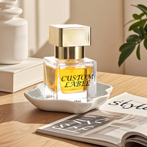Wholesale <strong>18ml</strong> Clear Fine Mist Glass <strong>Perfume</strong> Bottles Unique Shape With Golden Cap Screen Printing <strong>18ml</strong> Capacity - Product Image 2