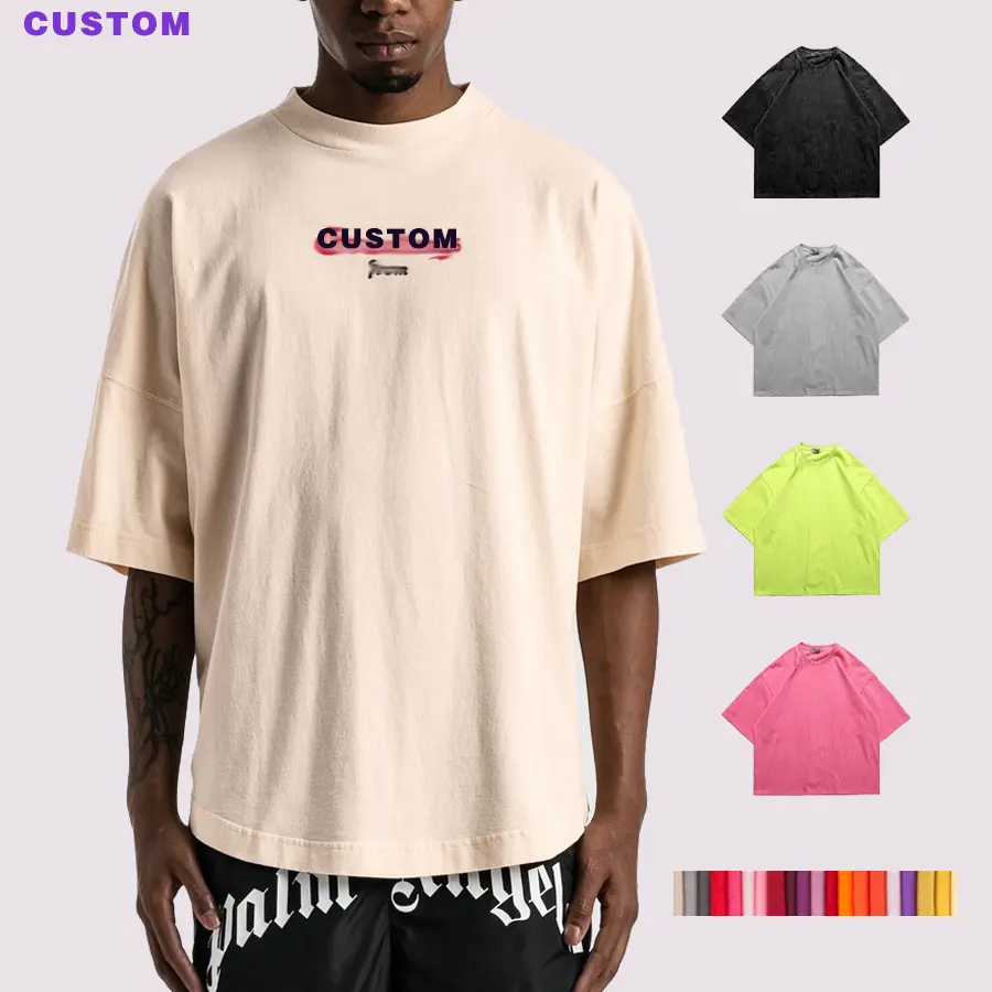 Ropa personalizada de última moda 100% algodón camiseta diseño camiseta de gran tamaño Rap hombres camisetas estampado mixto Casual poliéster algodón