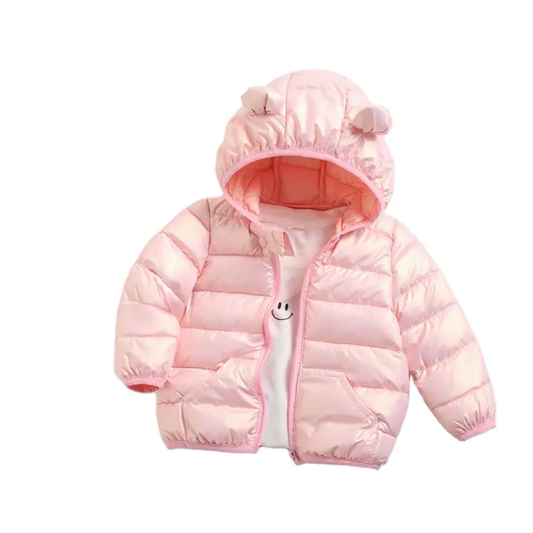 M1252 invierno Bebé manga larga con capucha prendas de vestir exteriores niños colorido abajo chaqueta puffer abrigo para niños