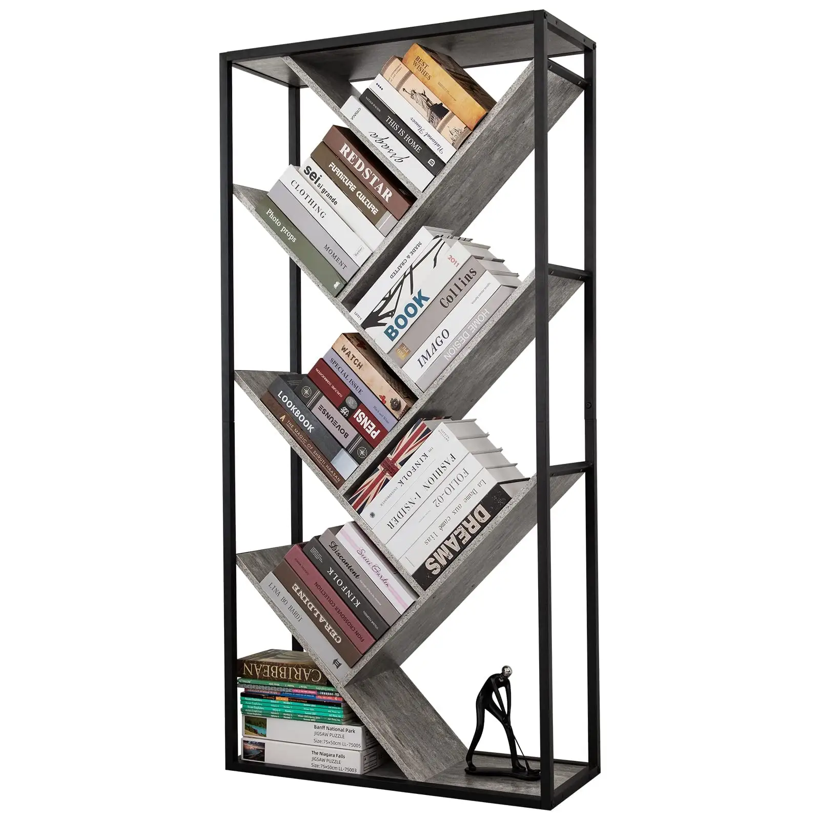 Boom Boekenplank Houten Boekenkast Opbergrek Mini Boekenkasten Smalle Desktop Organizer Planken Voor Slaapkamer Kantoor